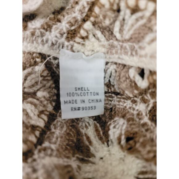 Granny Square Top Womens SZ Small Crochet Boxy Crop Hippie Bohemian Cottage - Picture 4 of 9